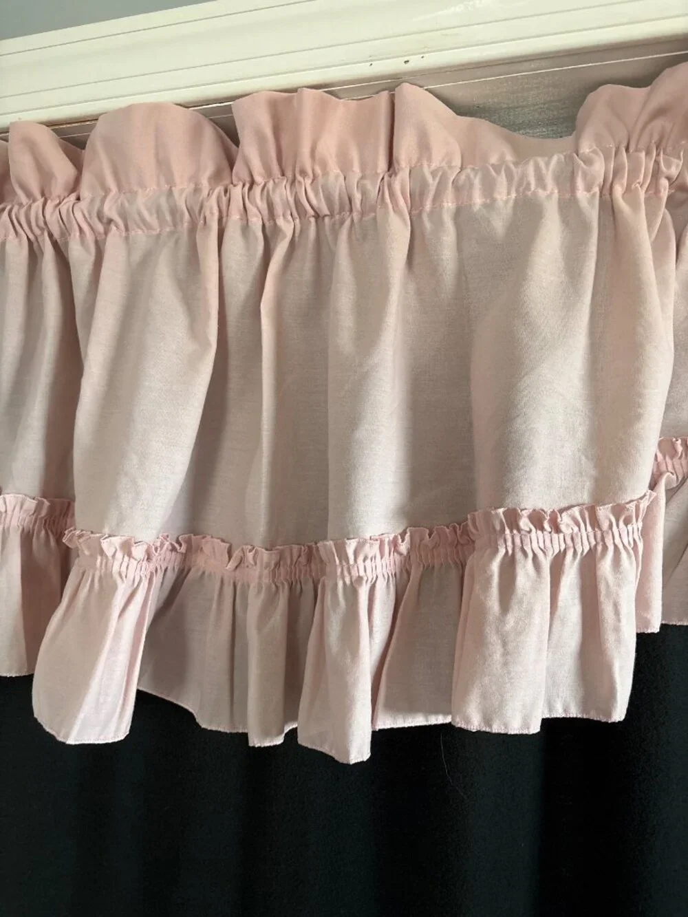 Pink Ruffled Valance Curtain 76